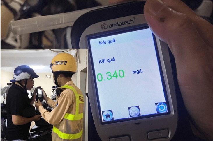 Máy đo nồng độ cồn chuyên dụng có kiểm định được CSGT sử dụng